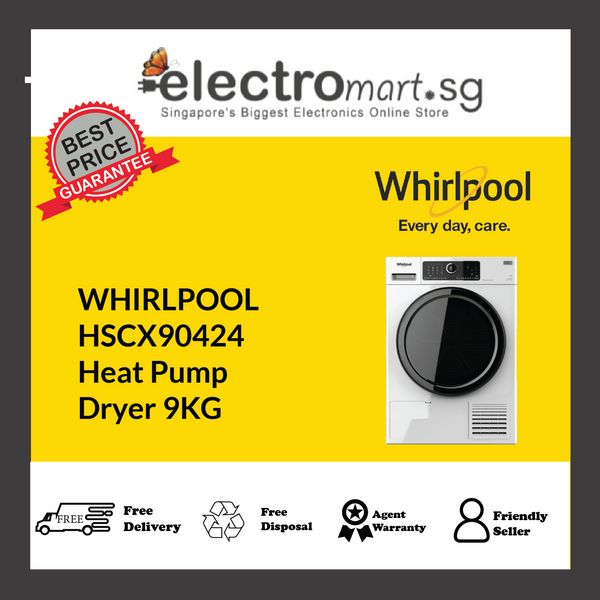 Whirlpool HSCX90424 6TH Sense SupremeCare 9kg Heat Pump Dryer