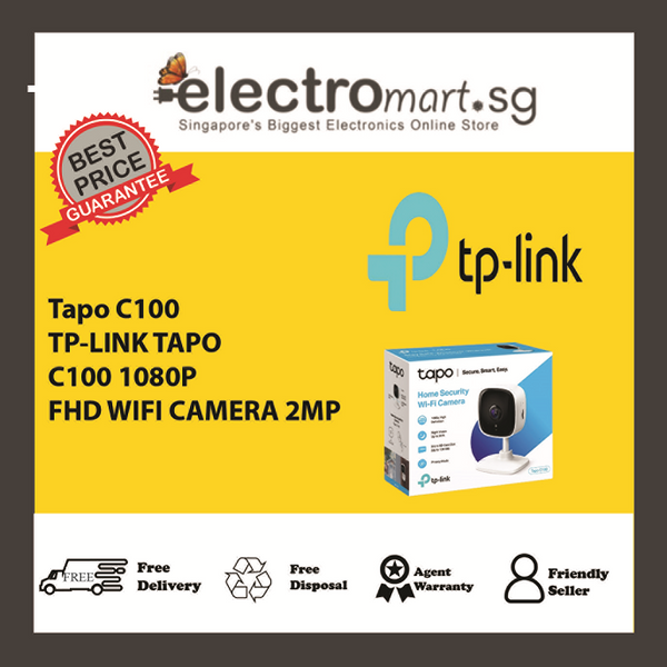 TP-LINK TAPO C100 1080P FHD WIFI CAMERA 2MP