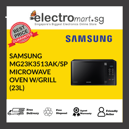 SAMSUNG MG23K3513AK/SP MICROWAVE OVEN W/GRILL (23L)
