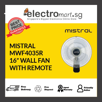 MISTRAL MWF4035R 16” WALL FAN WITH REMOTE