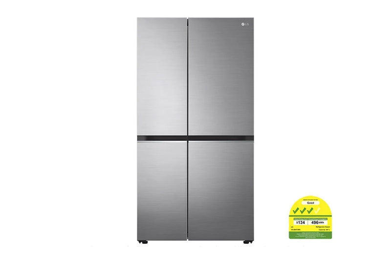 LG  GS-B6472PZ 647L side-by-side-fridge  with Linear Compressor  in Platinum Silver