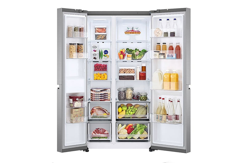 LG  GS-B6472PZ 647L side-by-side-fridge  with Linear Compressor  in Platinum Silver
