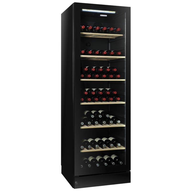 V190SG2EBK 198 Bottle Single/Multi-Temp Wine Cabinet Vintec
