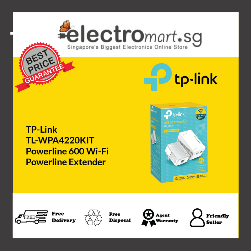 TP-Link TL-WPA4220KIT Powerline 600 Wi-Fi  Powerline Extender