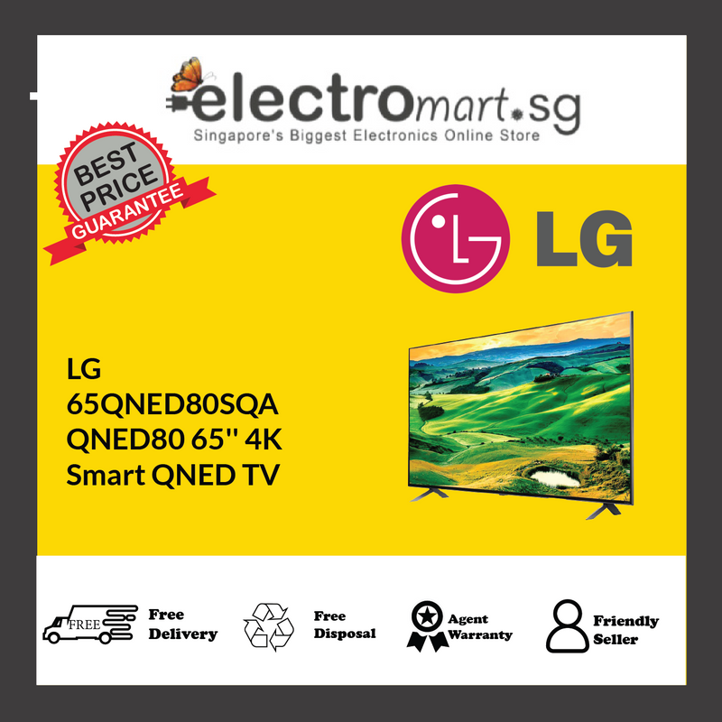 LG  65QNED80SQA QNED80 65'' 4K  Smart QNED TV