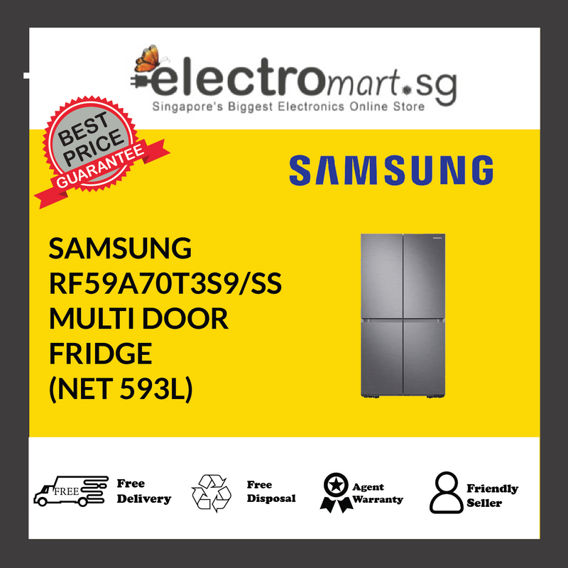 Samsung RF59A70T3S9/SS All-Around Cooling Multi Door Refrigerator Energy Rating 3 Ticks 593L