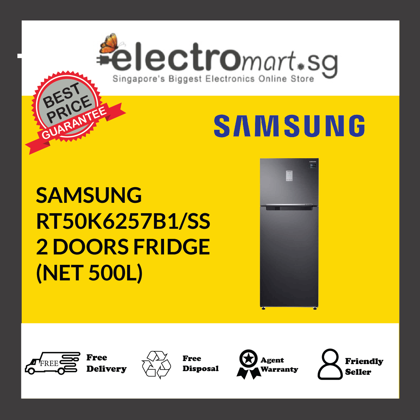Samsung RT50K6257B1/SS Twin Cooling Plus™ Top Mount Freezer