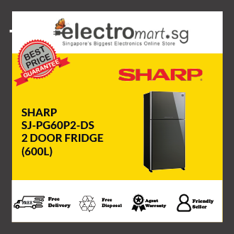 SHARP SJ-PG60P2-DS 2 DR FRIDGE (600L)