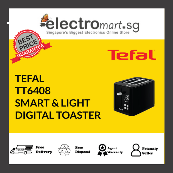 TEFAL TT6408 SMART & LIGHT  DIGITAL TOASTER
