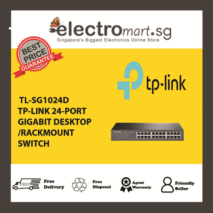 TP-LINK 24-PORT GIGABIT DESKTOP/RACKMOUNT SWITCH