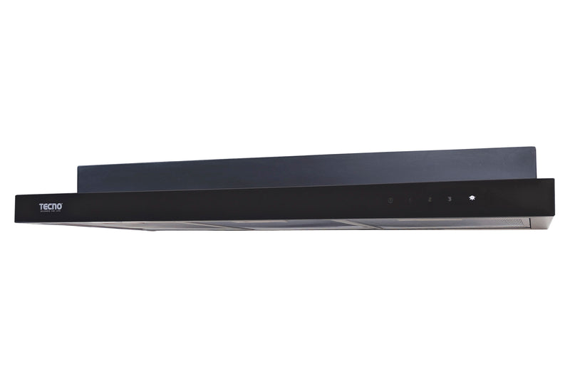 TECNO TH 969TCLBK Slim Line Cooker Hood  With LED Touch Controls  (Full Black)
