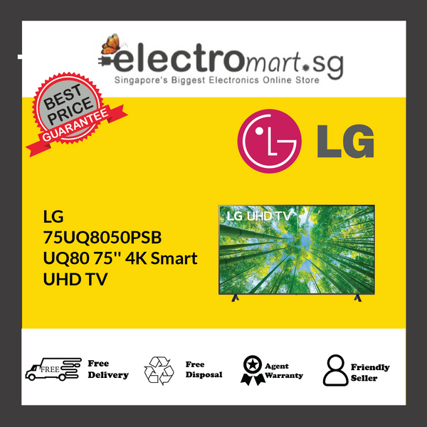 LG  75UQ8050PSB UQ80 75'' 4K Smart  UHD TV