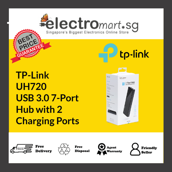 TP-Link UH720 USB 3.0 7-Port  Hub with 2  Charging Ports
