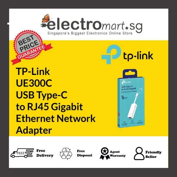 TP-Link UE300C USB Type-C  to RJ45 Gigabit  Ethernet Network  Adapter