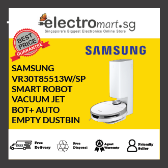 SAMSUNG VR30T85513W/SP SMART ROBOT VACUUM JET BOT+ AUTO EMPTY DUSTBIN