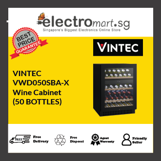 Vintec VWD050SBA-X 50 bottle dual zone cellaring
