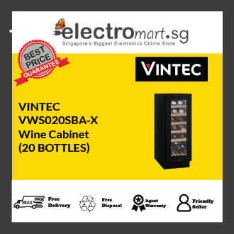 VWS020SBA-X  20 Bottle Single-Zone Vintec