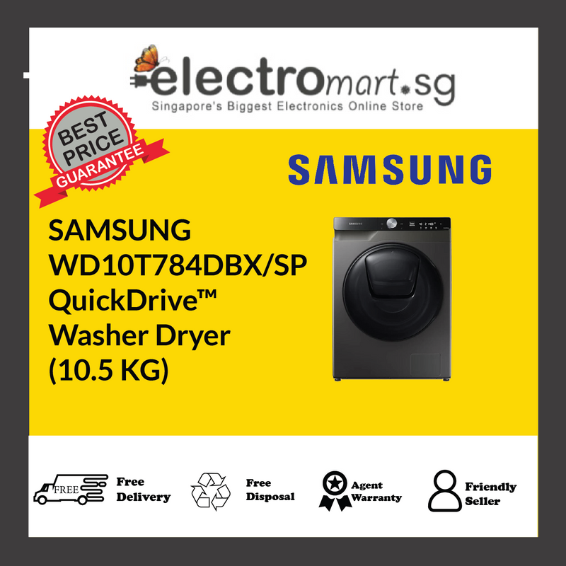 Samsung QuickDrive™10.5KG Front Load Combo Washer Dryer WD10T784DBX/SP