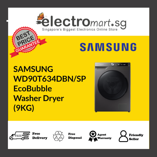 SAMSUNG WD90T634DBN/SP FRONT LOAD WASHER DRYER (9/6KG)