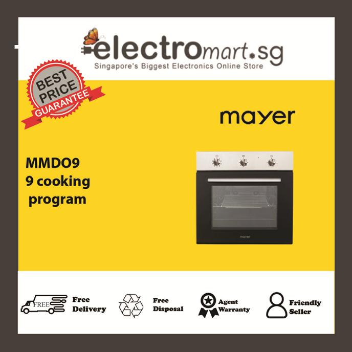 MAYER 73L BUILT-IN ENAMEL OVEN MMDO9 (STAINLESS STEEL) - EXCLUDE INSTALLATION