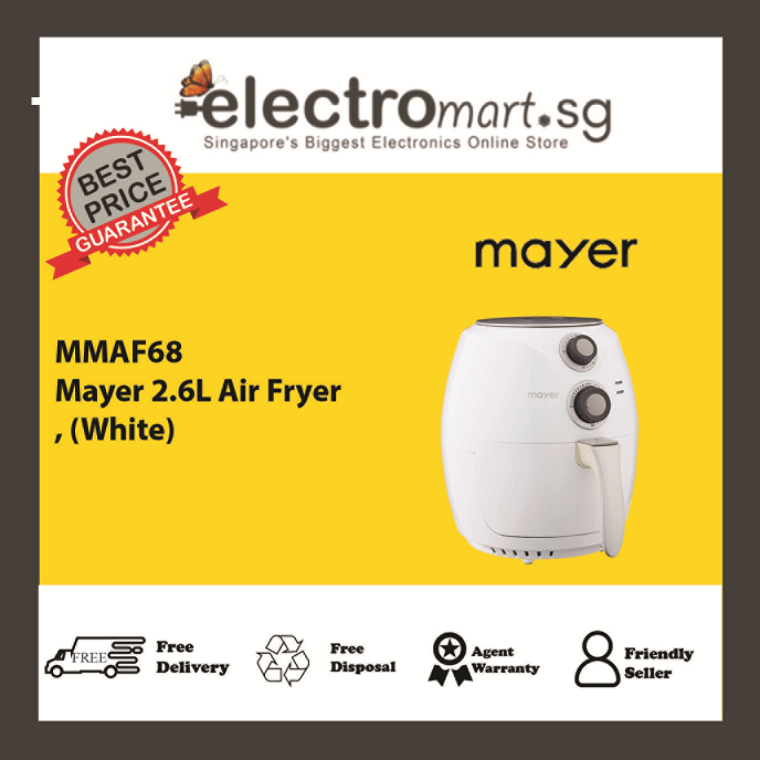 Mayer 2.6L Air Fryer, (White)