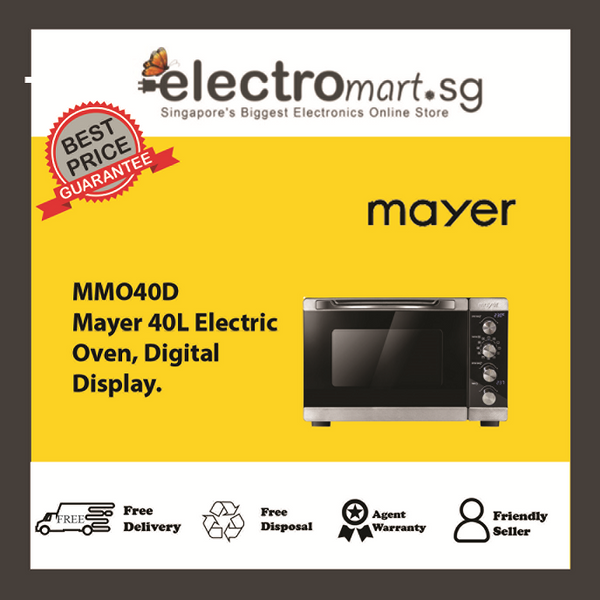 Mayer 40L Electric Oven, Digital Display.