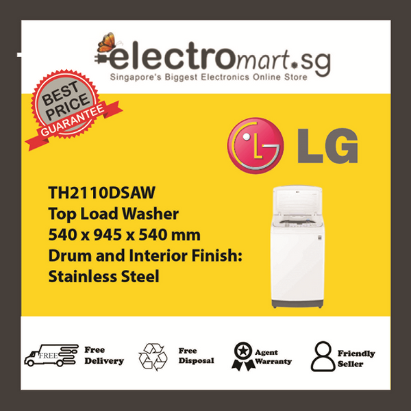 LG 10KG TOP LOAD WASHING MACHINE TURBOWASH3D™ TH2110DSAW